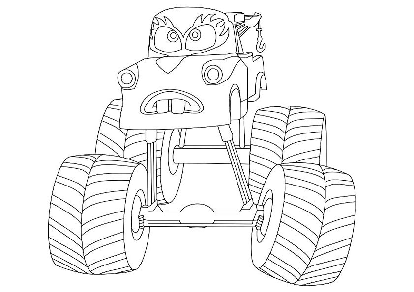 Cartoon Monster Truck Coloring Game Cartoon Monster Truck