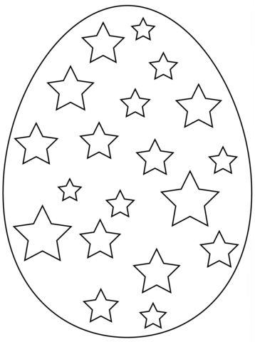 easter egg with stars coloring page Coloring Game easter egg with stars coloring page