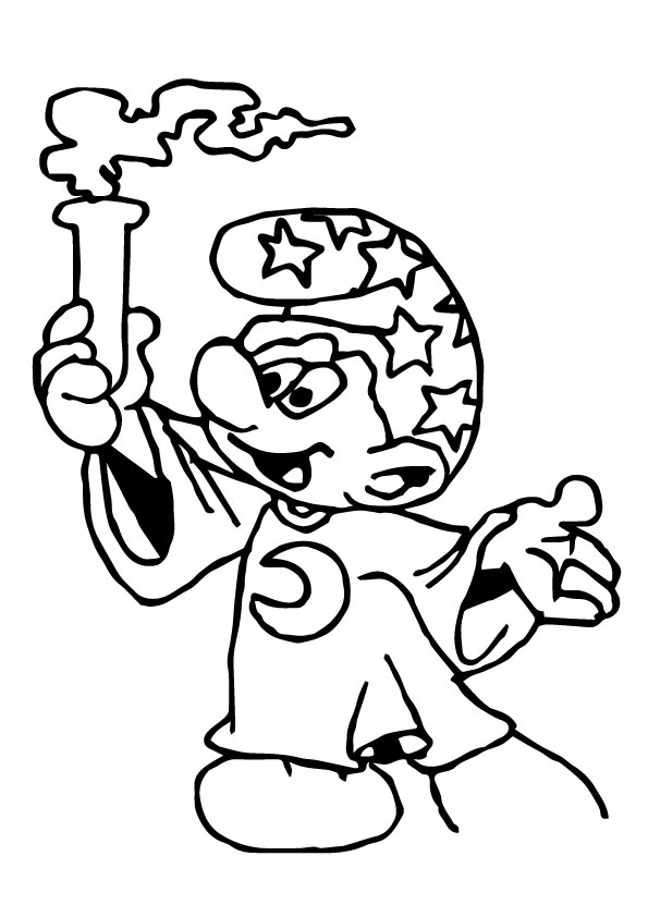 Smurf The Magician Coloring Game Smurf The Magician