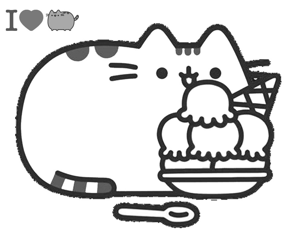 Pusheen With Ice Cream