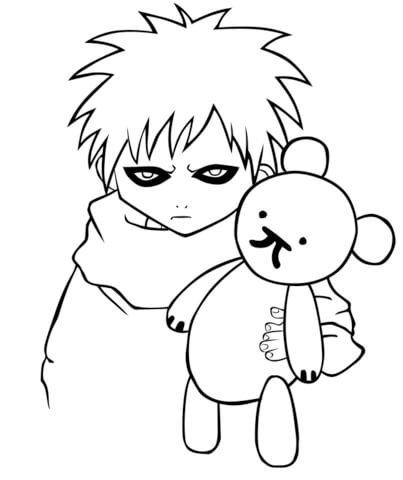 Gaara With Teddy Bear