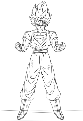 Goku Super Saiyan Coloring Game Goku Super Saiyan