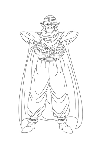 Angry Piccolo Coloring Game Angry Piccolo