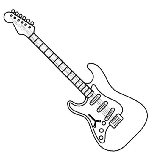 Electric Guitar Coloring Game Electric Guitar