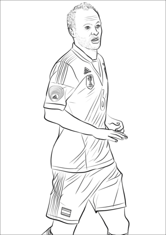 Andrés Iniesta Coloring Game Andrés Iniesta