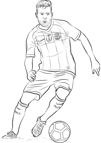Jordi Alba Dribbling Coloring Game Jordi Alba Dribbling