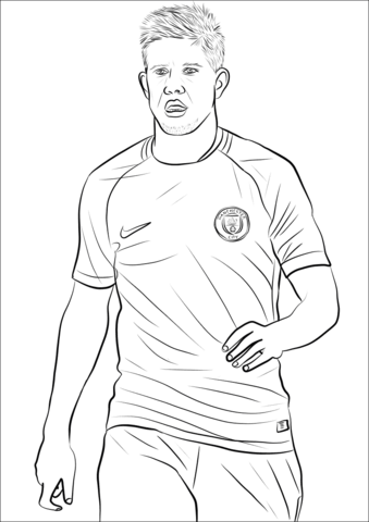 Kevin De Bruyne Football Player Coloring Game Kevin De Bruyne Football Player