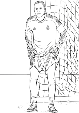 Keylor Navas Preparing Catch Ball Coloring Game Keylor Navas Preparing Catch Ball