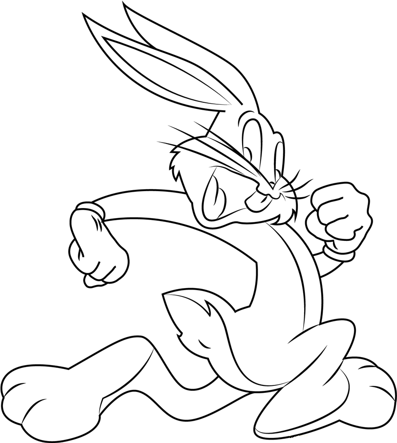 Bugs Bunny Running Fast Coloring Game Bugs Bunny Running Fast