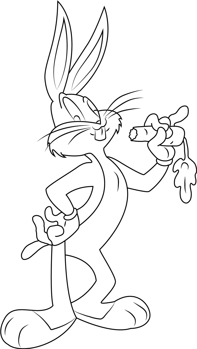Bugs Bunny Eating A Carrot Coloring Game Bugs Bunny Eating A Carrot