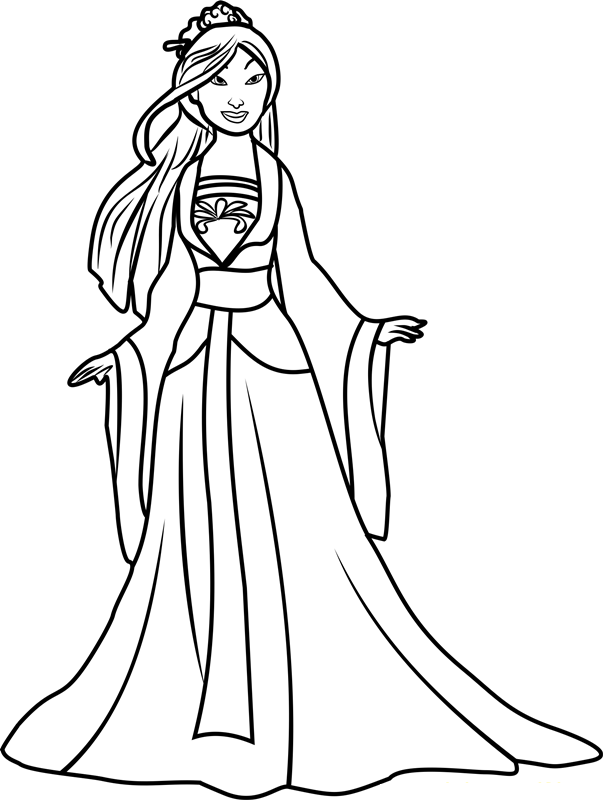 Princess Mulan Smiling Coloring Game Princess Mulan Smiling