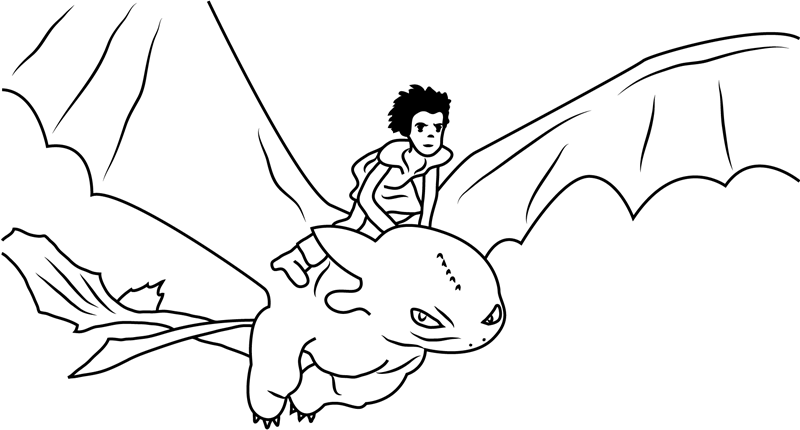 Hiccup And Toothless Flying