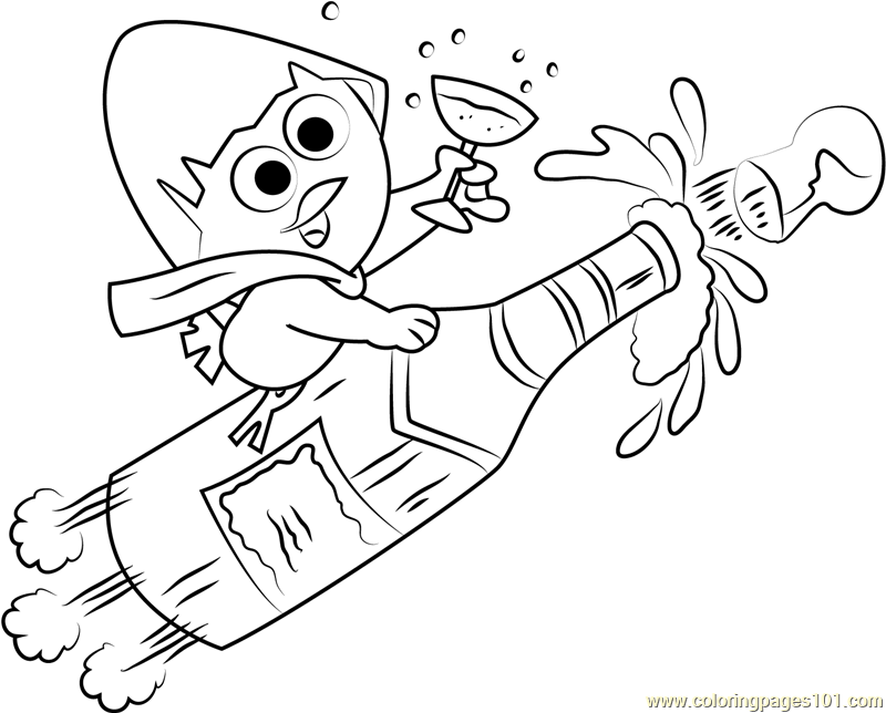 Calimero With Champagne