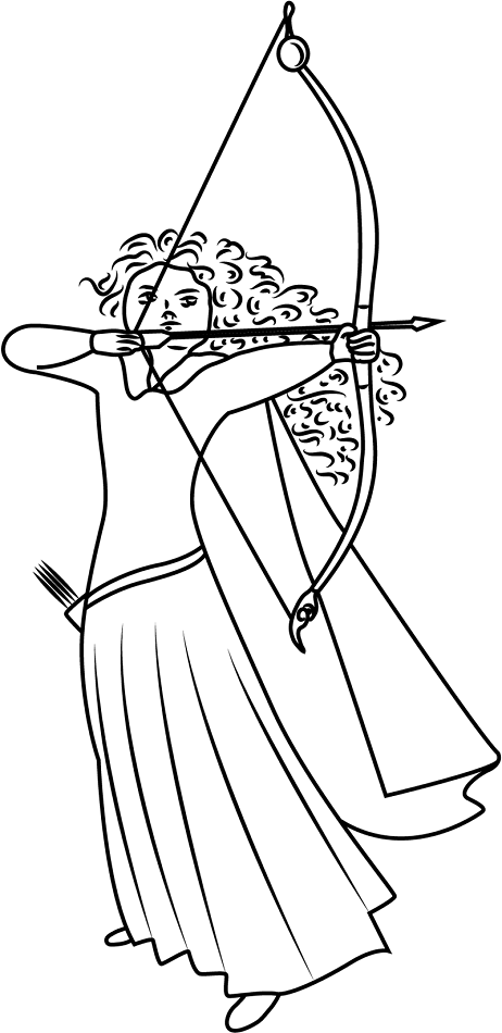 Merida With Angus Coloring - Play Free Coloring Game Online