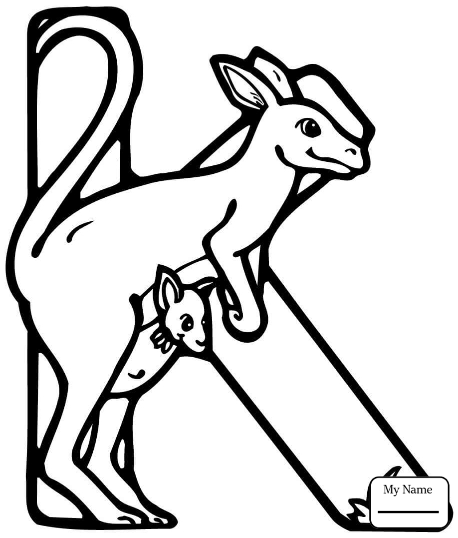 Letter K For Kangaroo Coloring Game Letter K For Kangaroo
