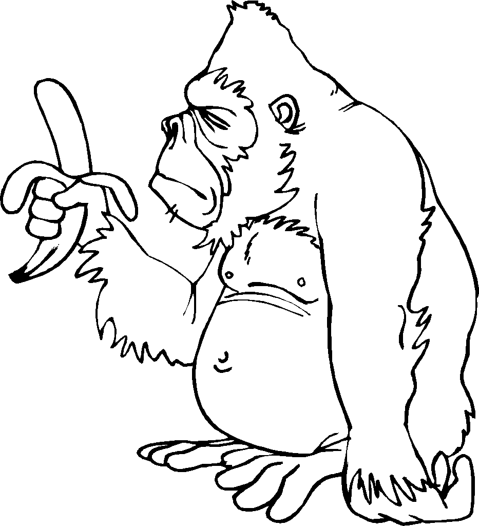 Monkey And Banana Coloring Game Monkey And Banana