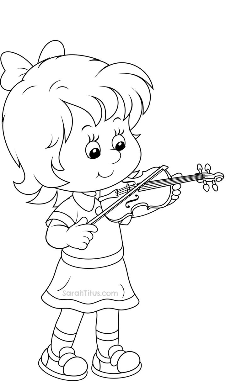 Little Girl Playing Violin