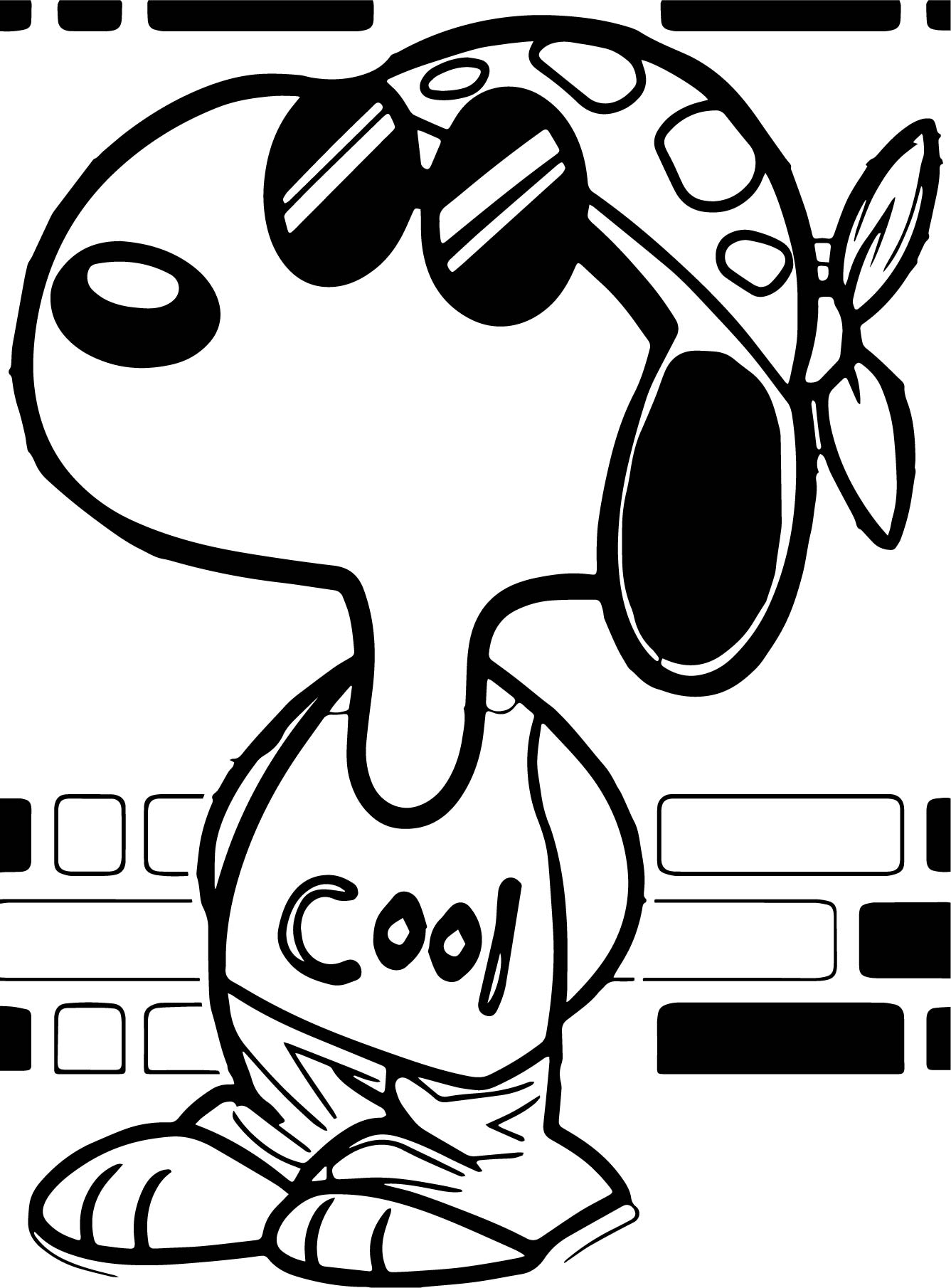 Snoopy Coolest Style Coloring Game Snoopy Coolest Style