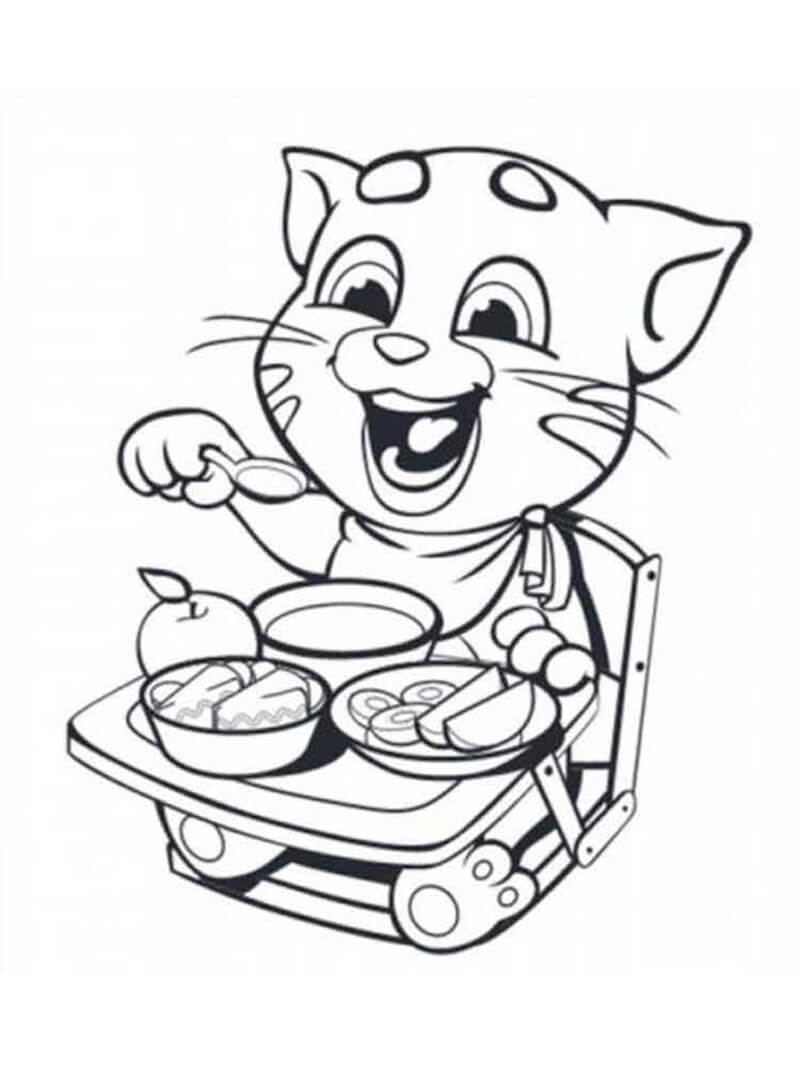 Having Lunch With Tom Coloring Game Having Lunch With Tom