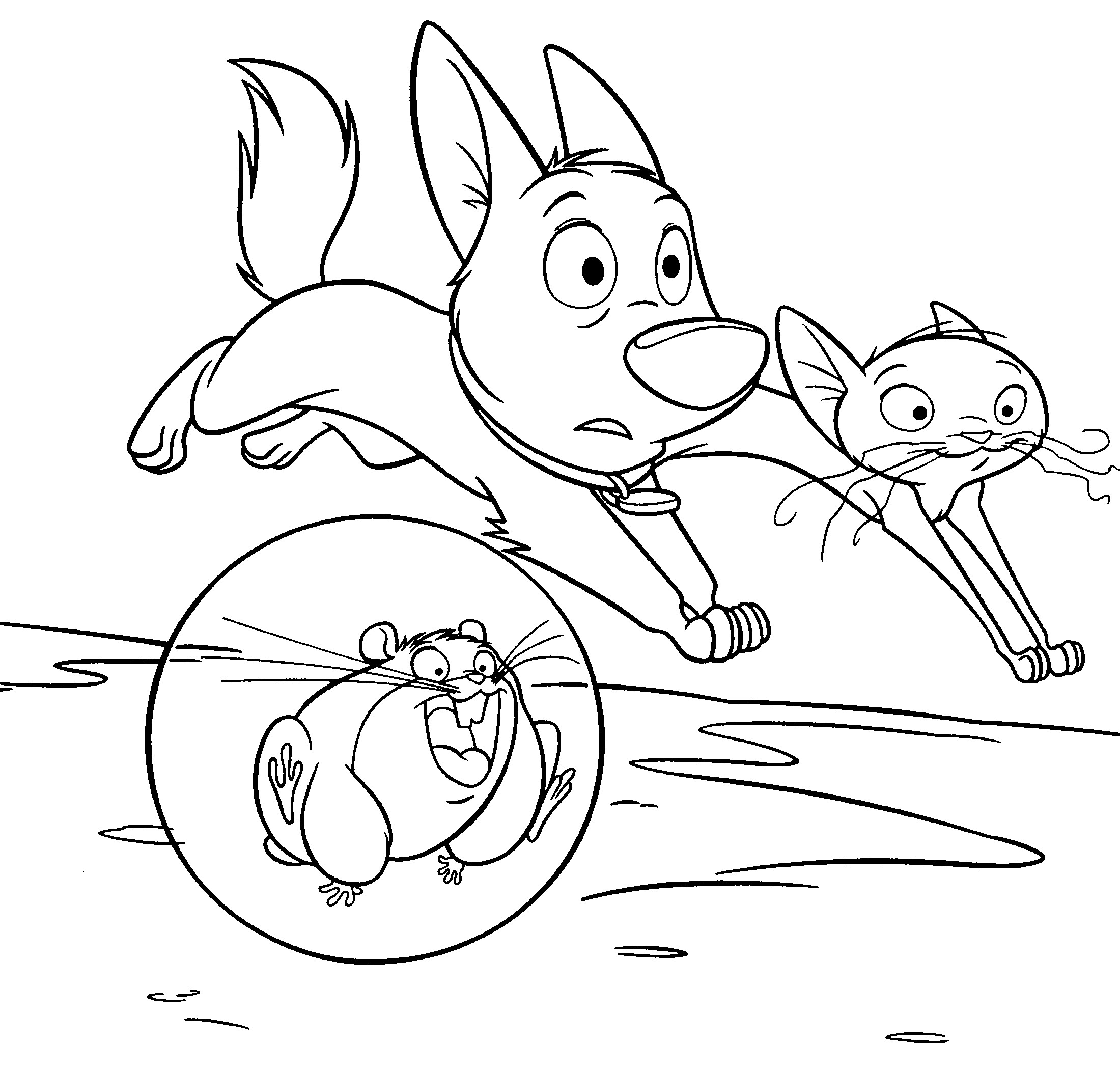 Bolt's Cute Gang Coloring Game Bolt's Cute Gang
