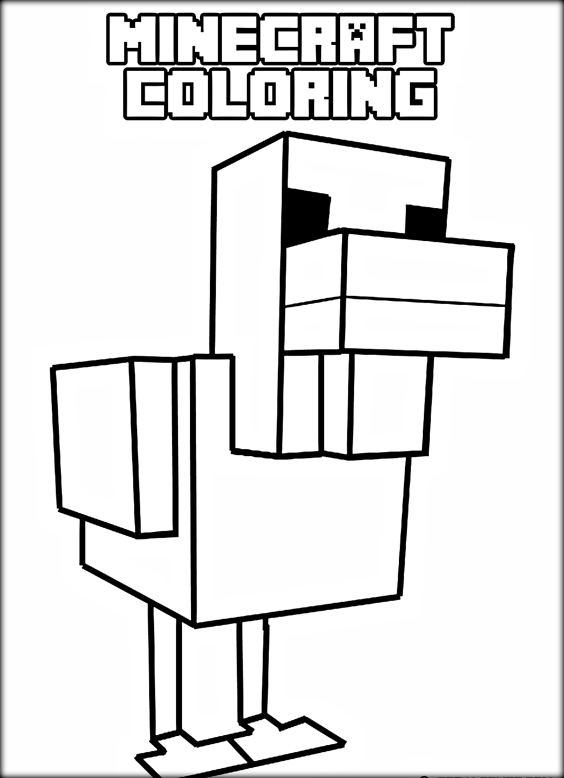 Minecraft Chicken Coloring Game Minecraft Chicken