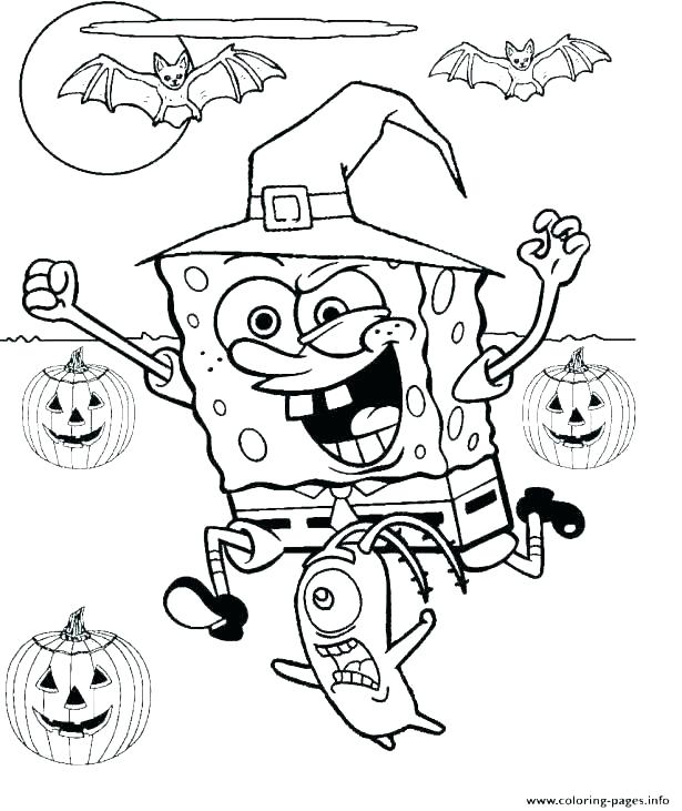 SpongeBob SquarePants In Witch Costume Coloring Game SpongeBob SquarePants In Witch Costume