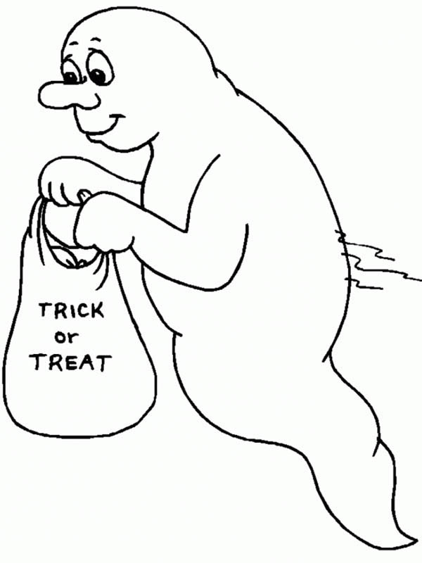 Ghost Playing Trick Or Treats