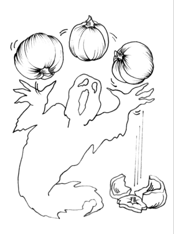 Ghost Juggling Pumpkin