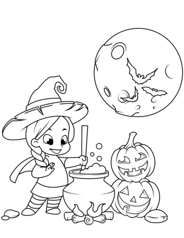 Little Witch Making Poison Coloring Game Little Witch Making Poison