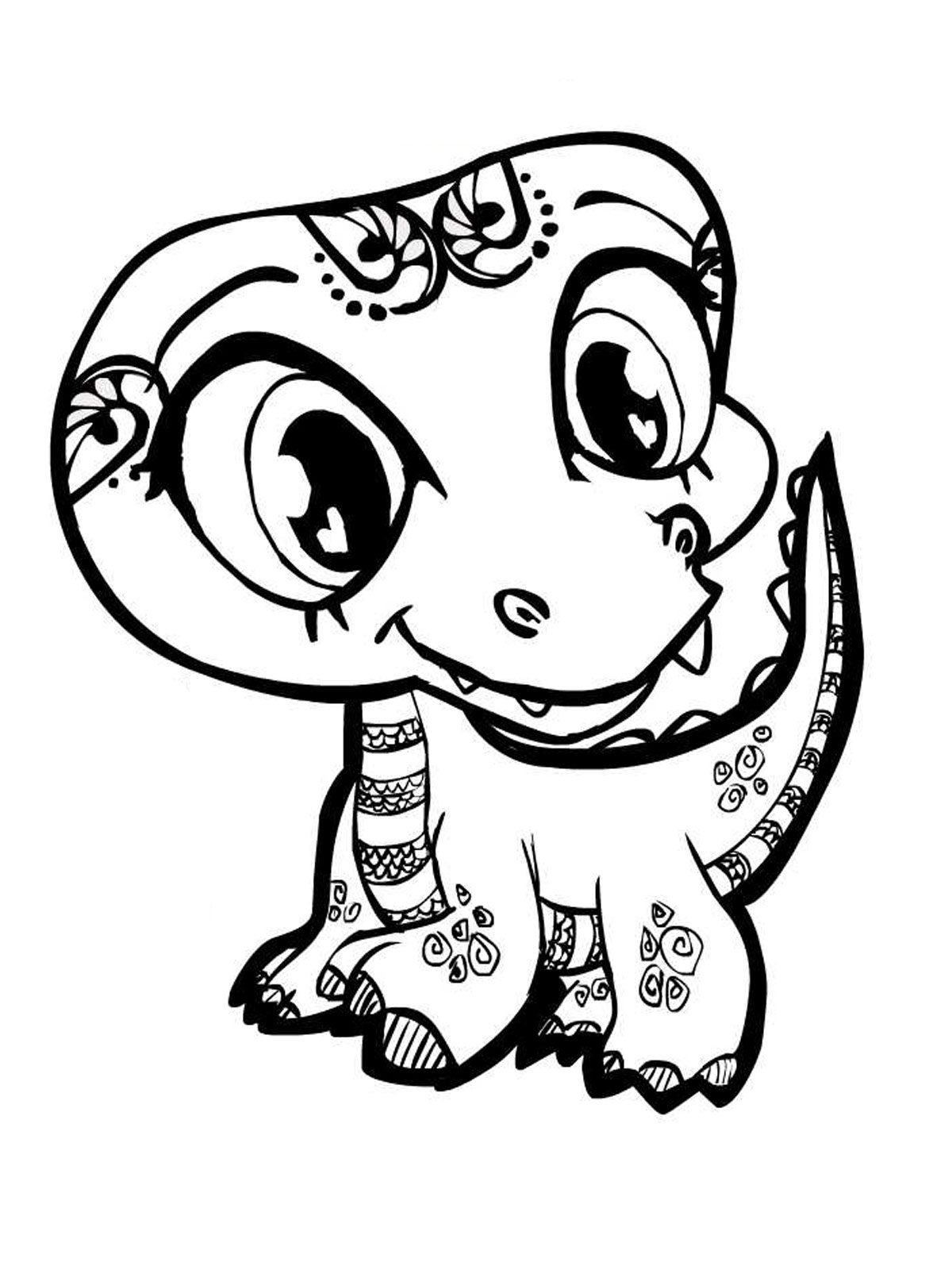 Cute Dinosaur With Big Eyes