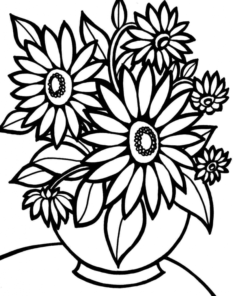 Beautiful Flower Vase Coloring Game Beautiful Flower Vase