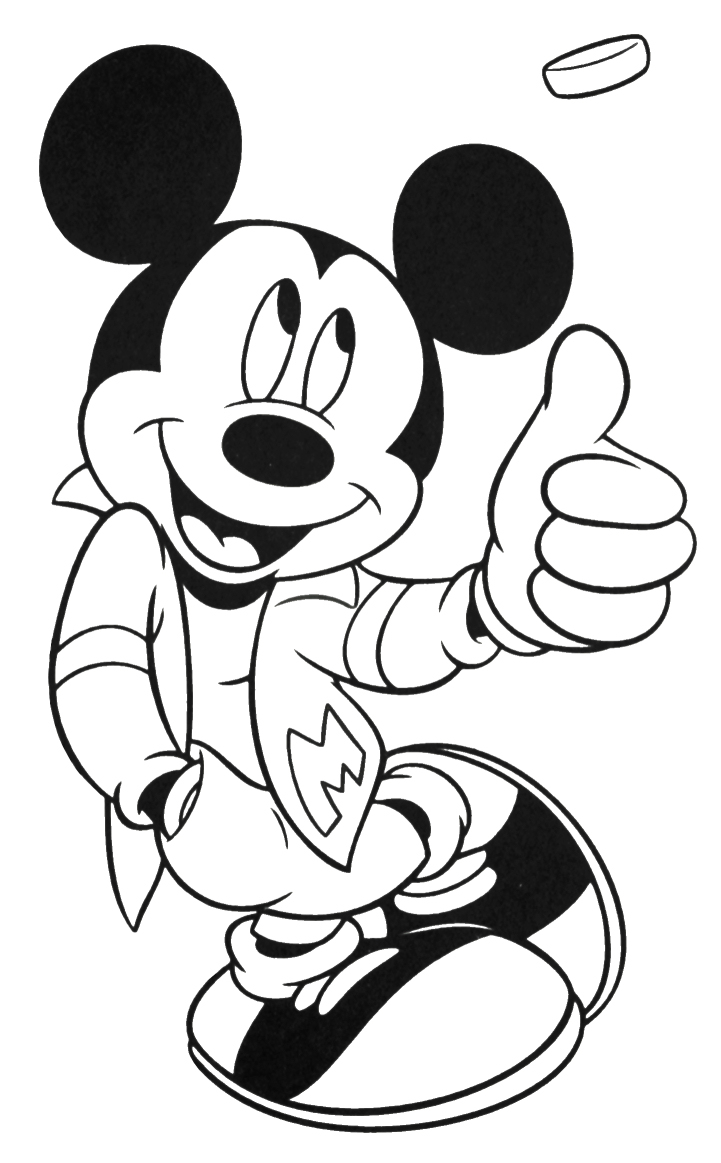 Mickey Tossing A Coin Coloring Game Mickey Tossing A Coin