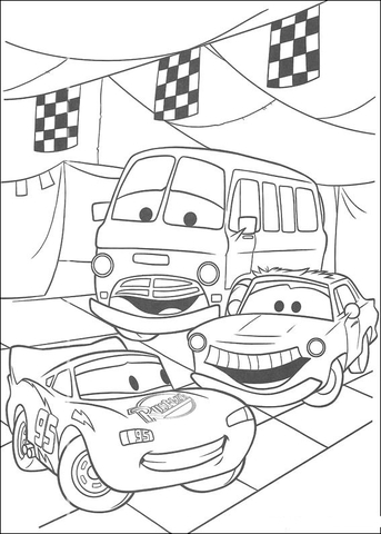 McQueen Before The Race Coloring Game McQueen Before The Race