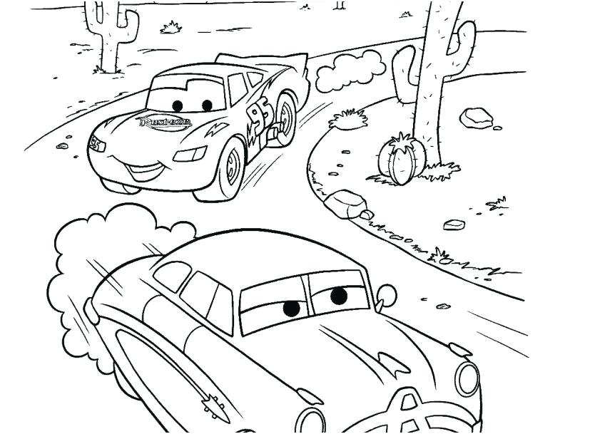 McQueen Racing With Doc Hudson