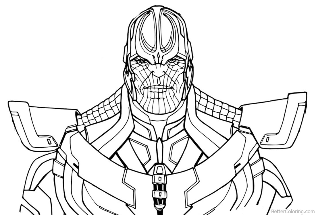 Thanos's Front Face Coloring Game Thanos's Front Face