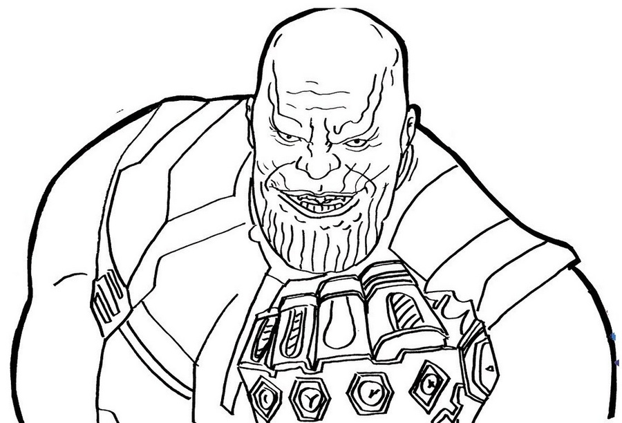 Thanos Smiling Creepy Coloring Game Thanos Smiling Creepy