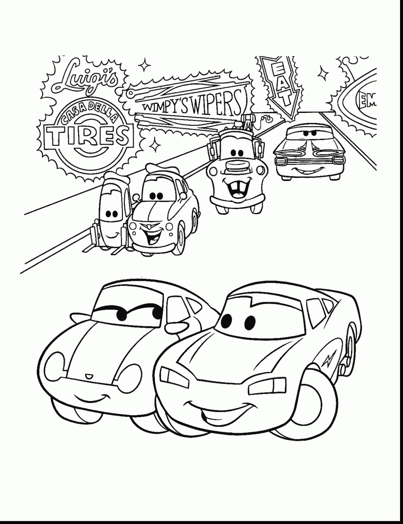 McQueen Sally And Friends Coloring Game McQueen Sally And Friends