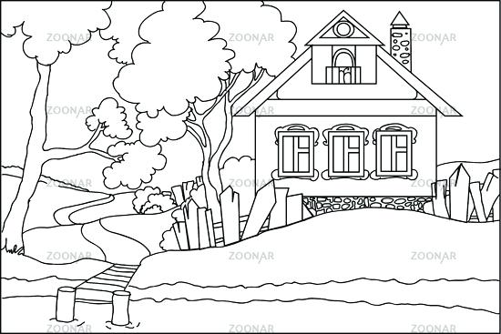 House By The Lake Coloring Game House By The Lake