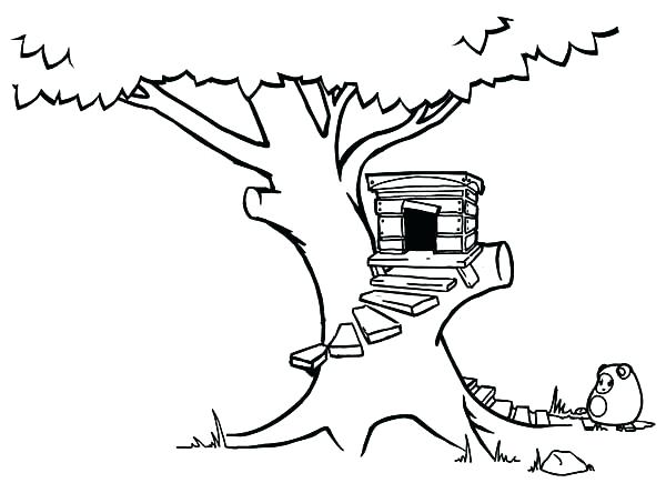 Simple Tree House Coloring Game Simple Tree House