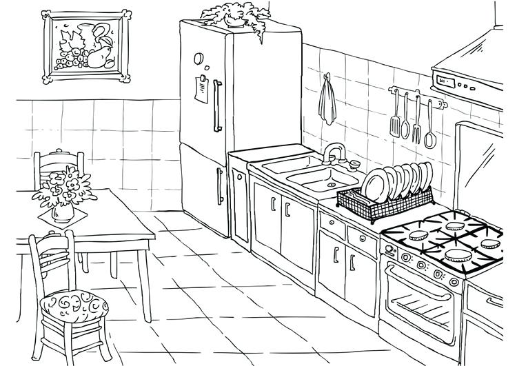 Simple Kitchen Coloring Game Simple Kitchen