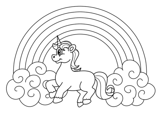 Unicorn And Rainbow Coloring Game Unicorn And Rainbow