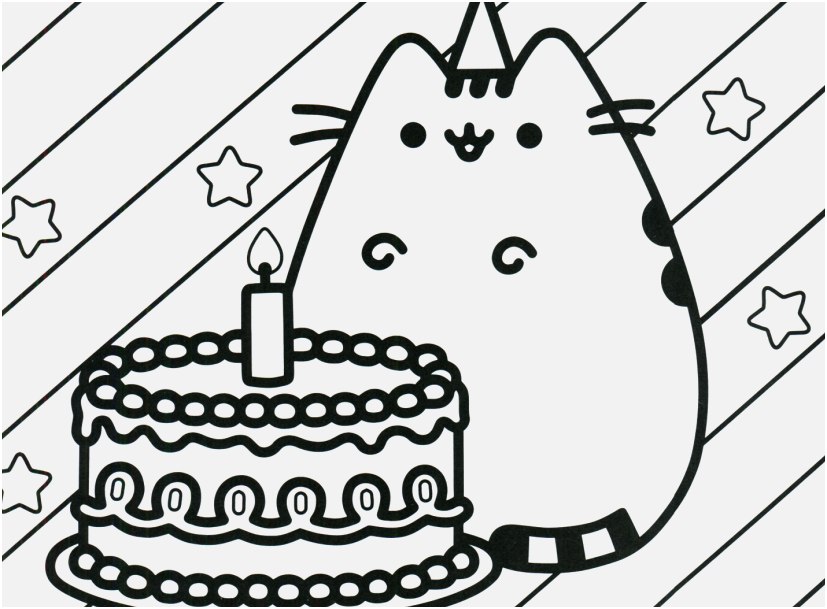 Pusheen With Birthday Cake