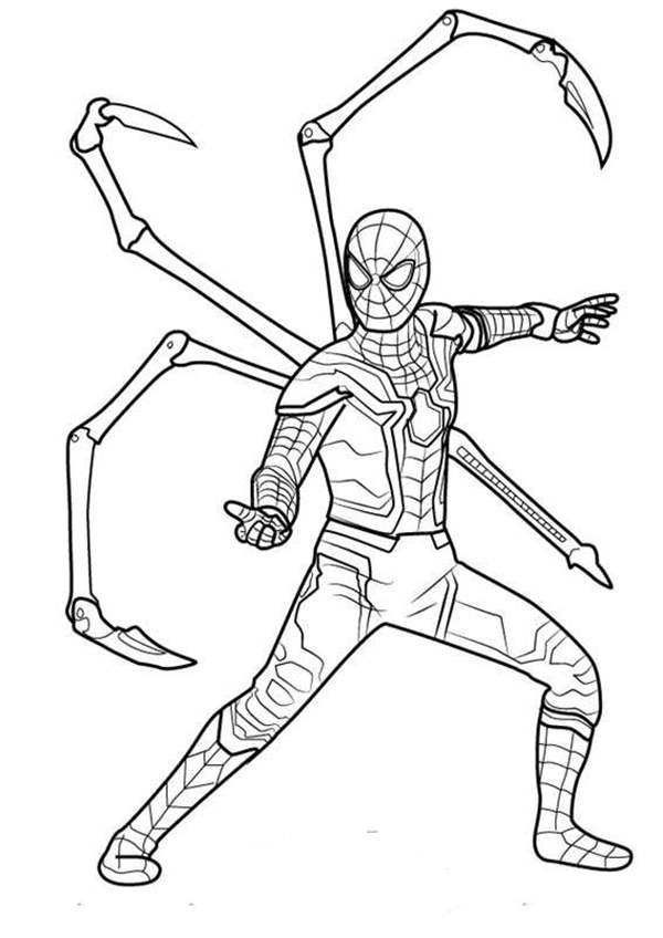 Iron Spider In Infinity War Coloring Game Iron Spider In Infinity War