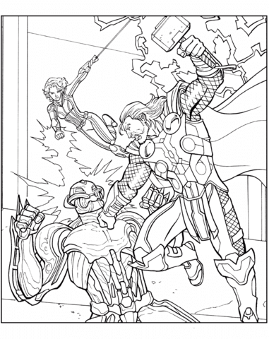 Thor Vs Ultron Coloring Game Thor Vs Ultron