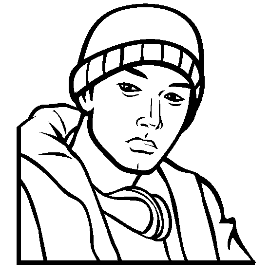 Рисунок eminem карандашом