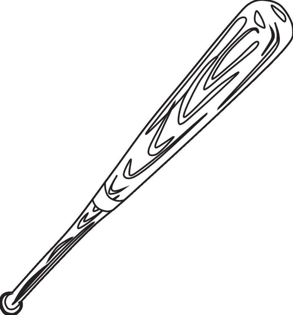 Baseball Bat Coloring Game Baseball Bat