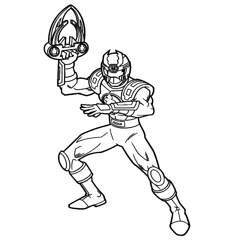 Power Thunder Ranger Coloring Game Power Thunder Ranger
