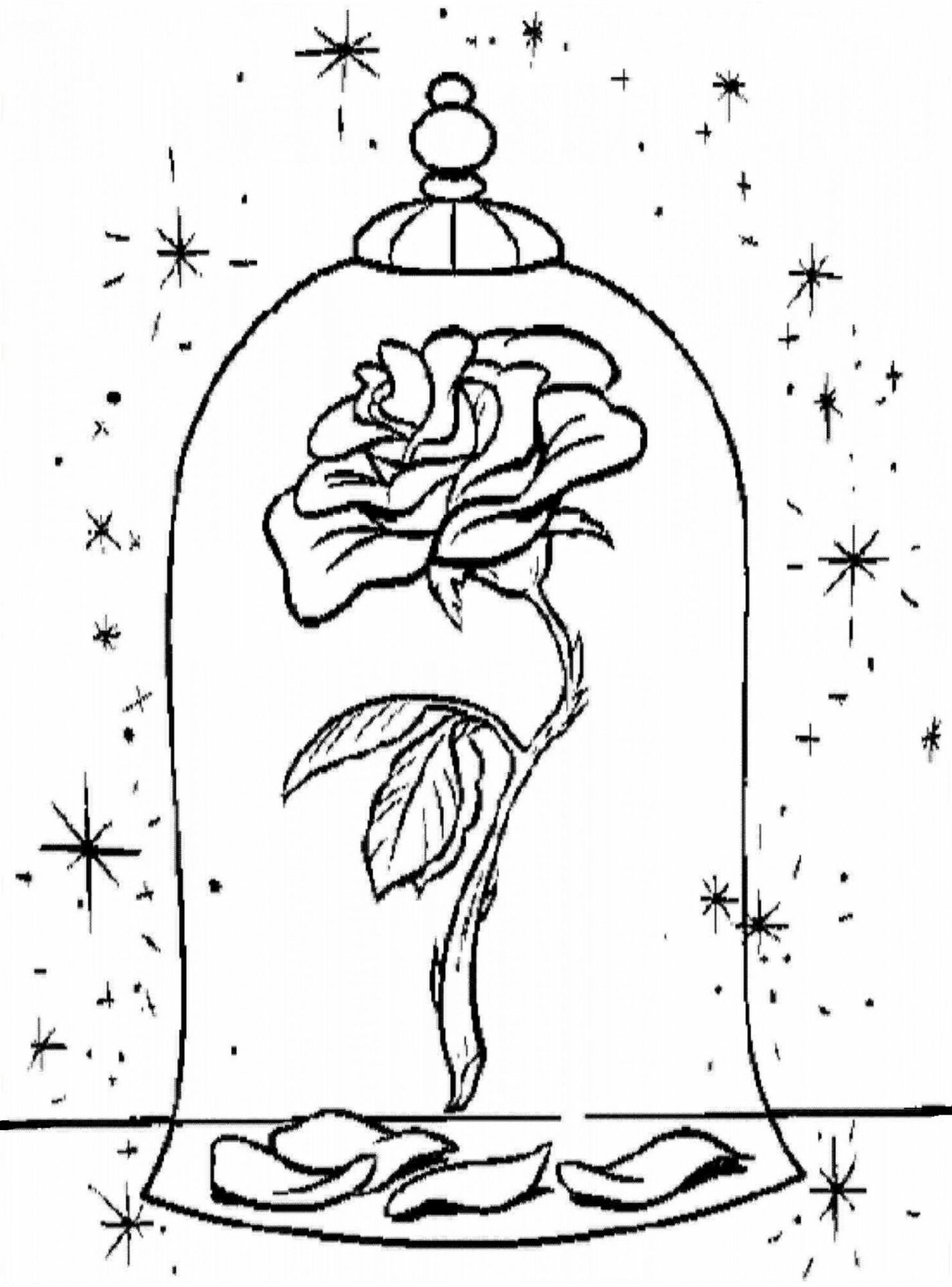 Magic Rose In Beauty And The Beast Coloring Game Magic Rose In Beauty And The Beast