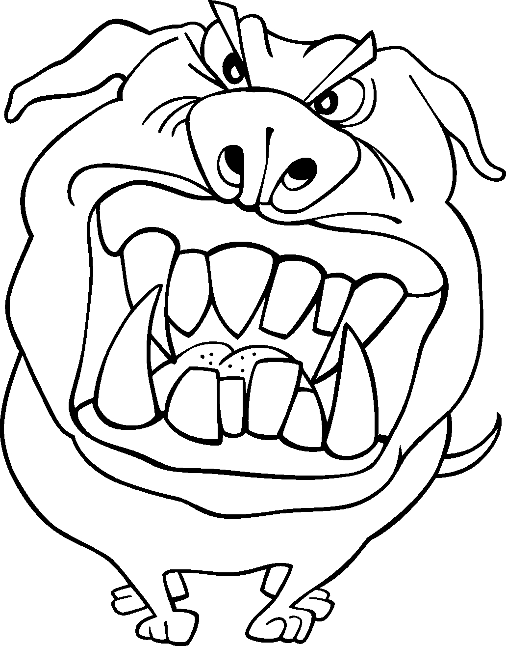Scary Dog Face Coloring Game Scary Dog Face