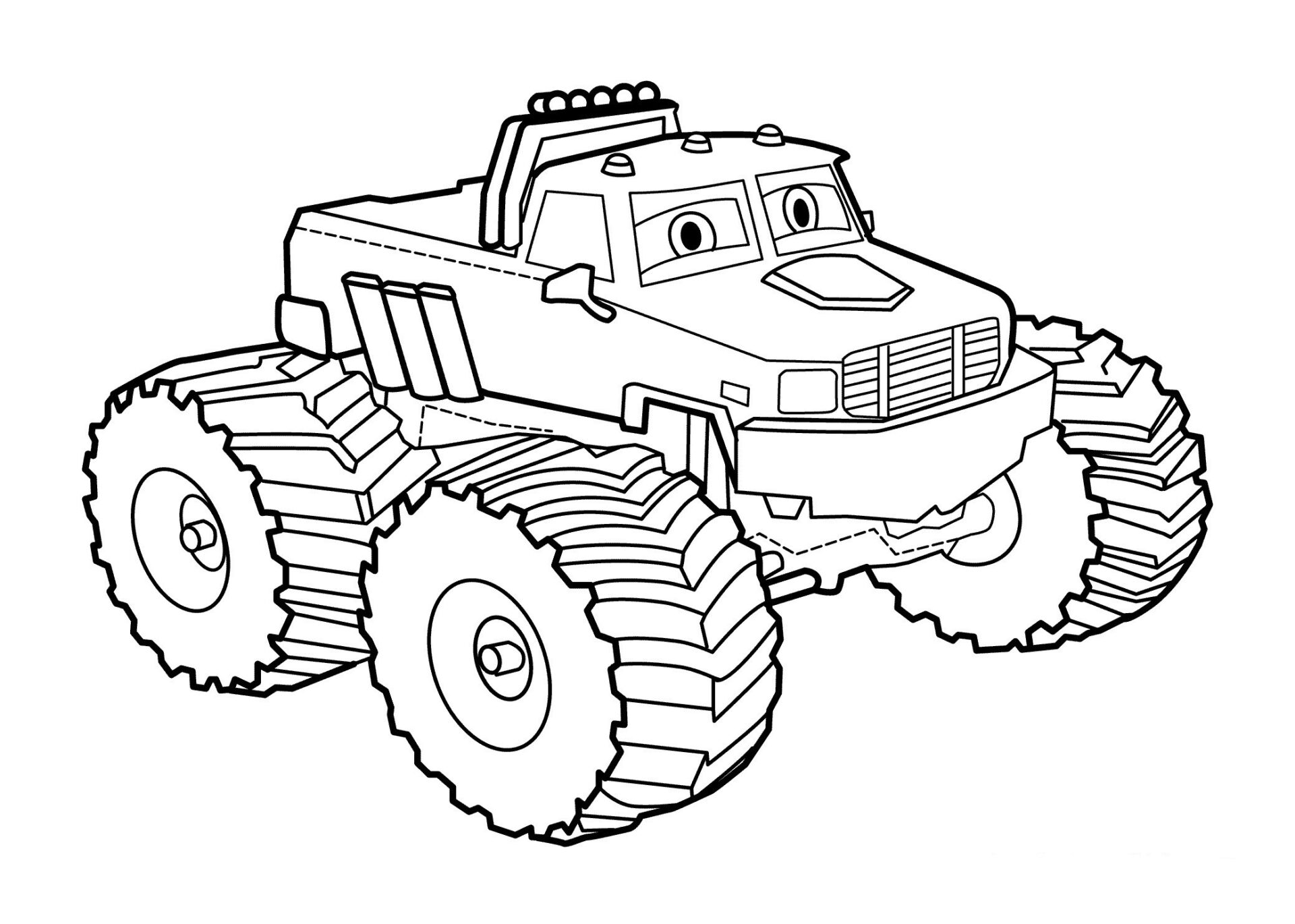 Awesome Cartoon Monster Truck Coloring Game Awesome Cartoon Monster Truck